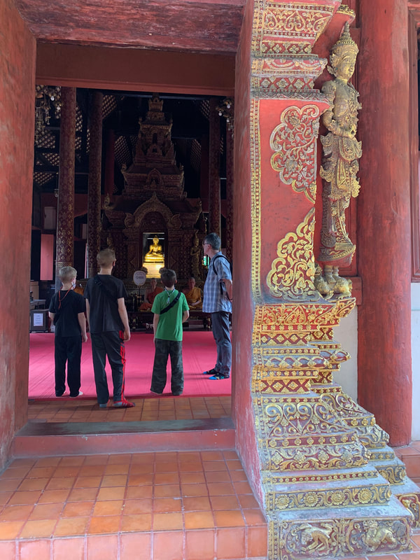 A colorful temple entrance